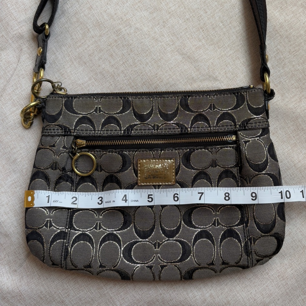 Coach Poppy Black and Gold Crossbody - Picture 9 of 10